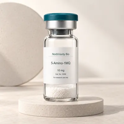 5-Amino-1MQ 10 mg × 10 Fläschchen · 10AM · Katalogillustration, kein Foto der tatsächlichen Verpackung.
