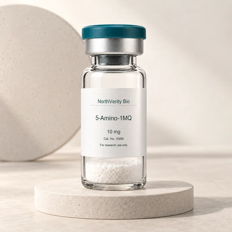 5-Amino-1MQ 10 mg × 10 Fläschchen · 10AM · Katalogillustration, kein Foto der tatsächlichen Verpackung.