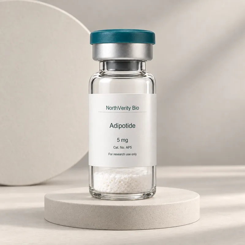 Adipotide 5 mg × 10 vials · AP5 · Catalog illustration—not an actual packaging photo.