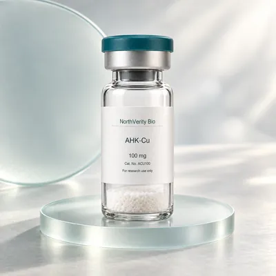 AHK-Cu 100 mg × 10 vials · ACU100 · Catalog illustration—not an actual packaging photo.