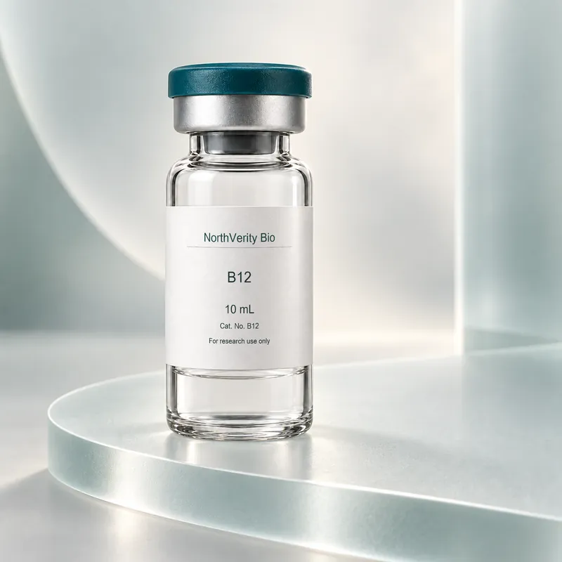 B12 10 mL × 10 vials · B12 · Catalog illustration—not an actual packaging photo.