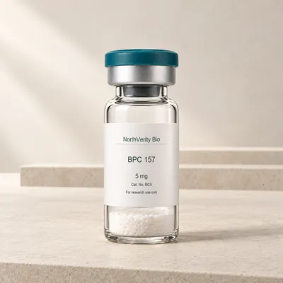 BPC 157 5 mg × 10 vials · BC5 · Catalog illustration—not an actual packaging photo.