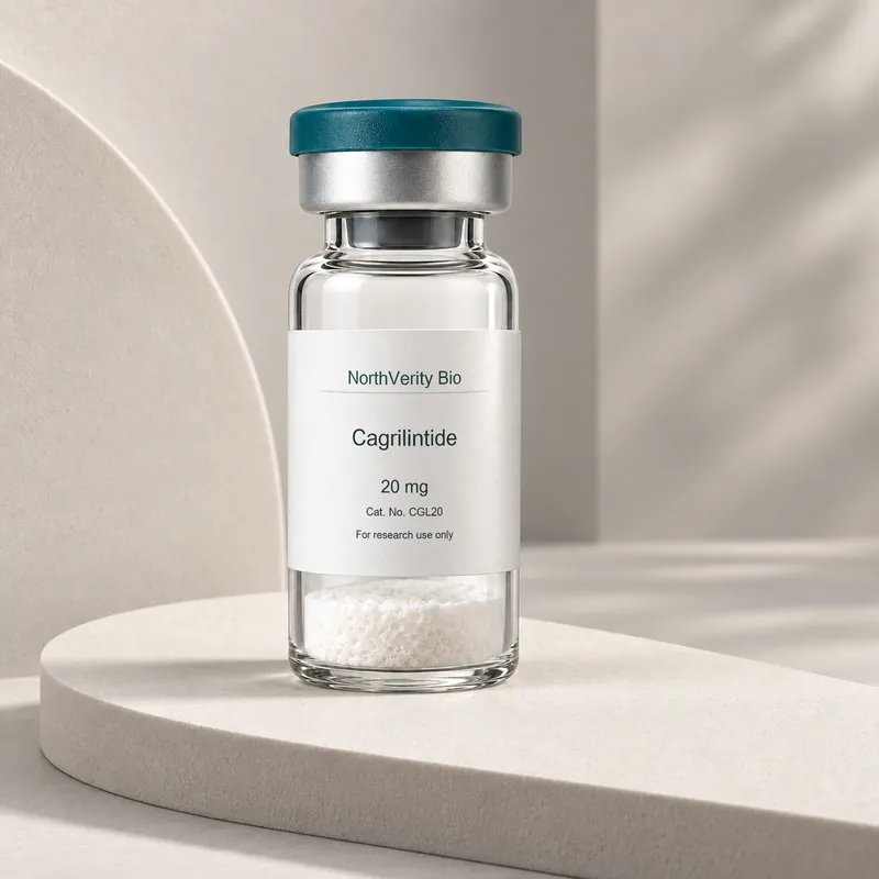 Cagrilintide 20 mg × 10 vials · CGL20 · Catalog illustration—not an actual packaging photo.