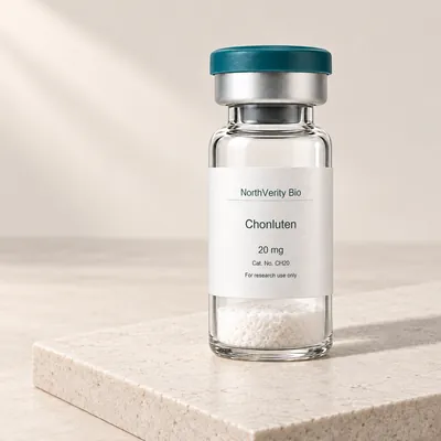 ⁨Chonluten⁩ 20 mg × 10 قوارير · ⁨CH20⁩ · رسم توضيحي وليس صورة للتغليف الفعلي.