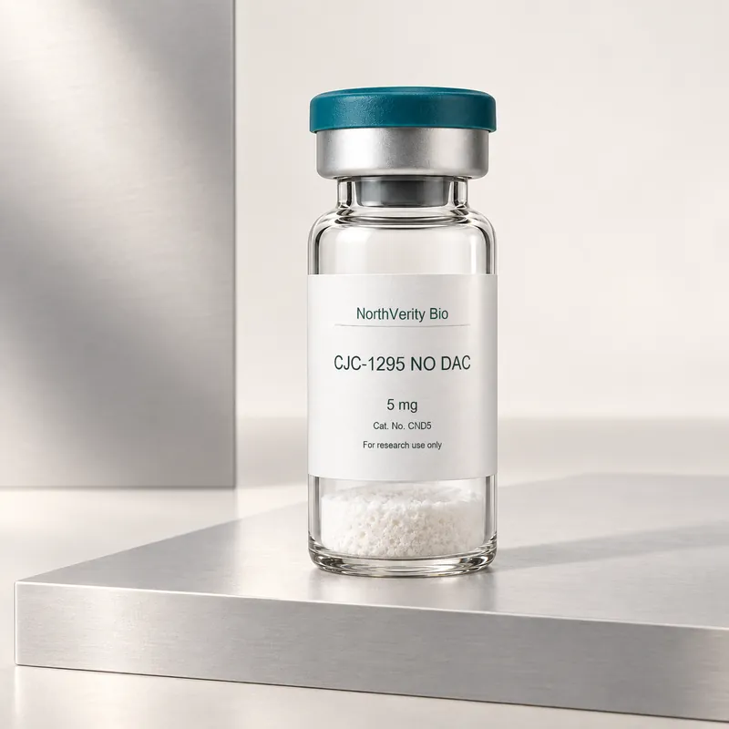 ⁨CJC-1295 NO DAC⁩ 5 mg × 10 قوارير · ⁨CND5⁩ · رسم توضيحي وليس صورة للتغليف الفعلي.