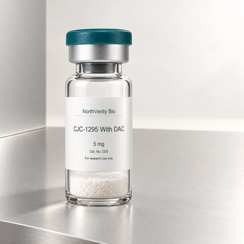 CJC-1295 With DAC 5 mg × 10 vials · CD5 · Catalog illustration—not an actual packaging photo.