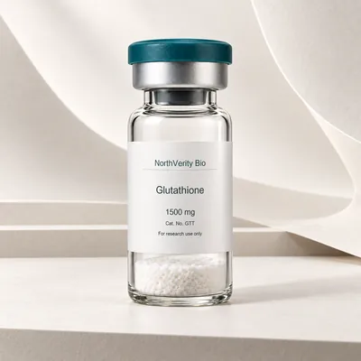 Glutathione 1500 mg × 10 vials · GTT · Catalog illustration—not an actual packaging photo.