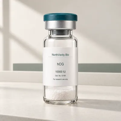 hCG 10000 IU × 10 Fläschchen · G10K · Katalogillustration, kein Foto der tatsächlichen Verpackung.