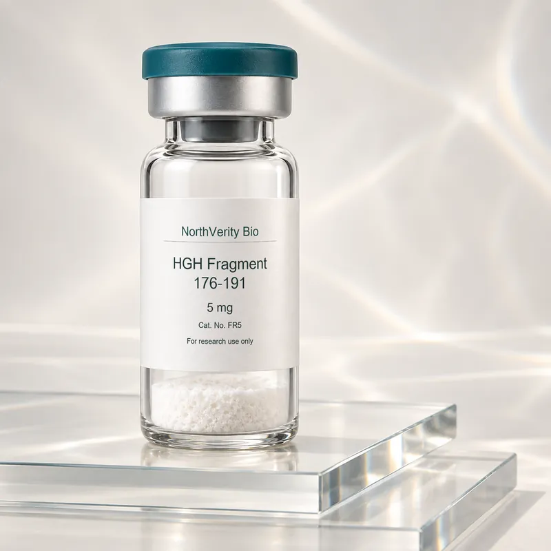 HGH Fragment 176-191 5 mg × 10 vials · FR5 · Catalog illustration—not an actual packaging photo.
