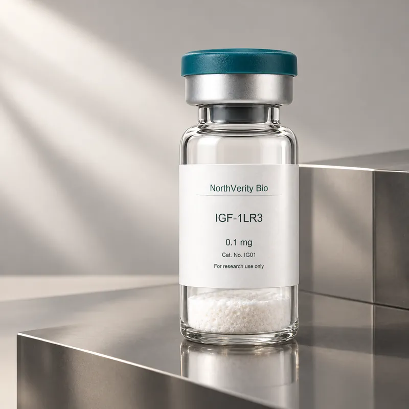 IGF-1LR3 0.1 mg × 10 flacons · IG01 · Illustration, pas une photo du conditionnement réel.
