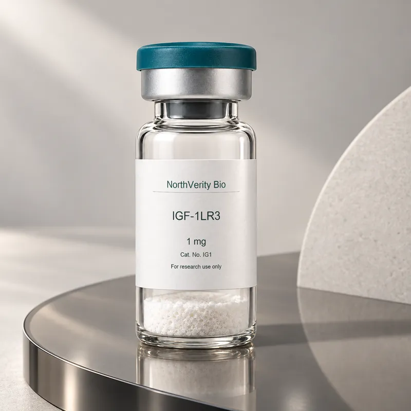 IGF-1LR3 1 mg × 10 vials · IG1 · Catalog illustration—not an actual packaging photo.
