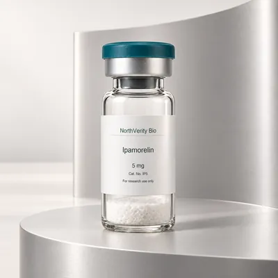 Ipamorelin 5 mg × 10 vials · IP5 · Catalog illustration—not an actual packaging photo.