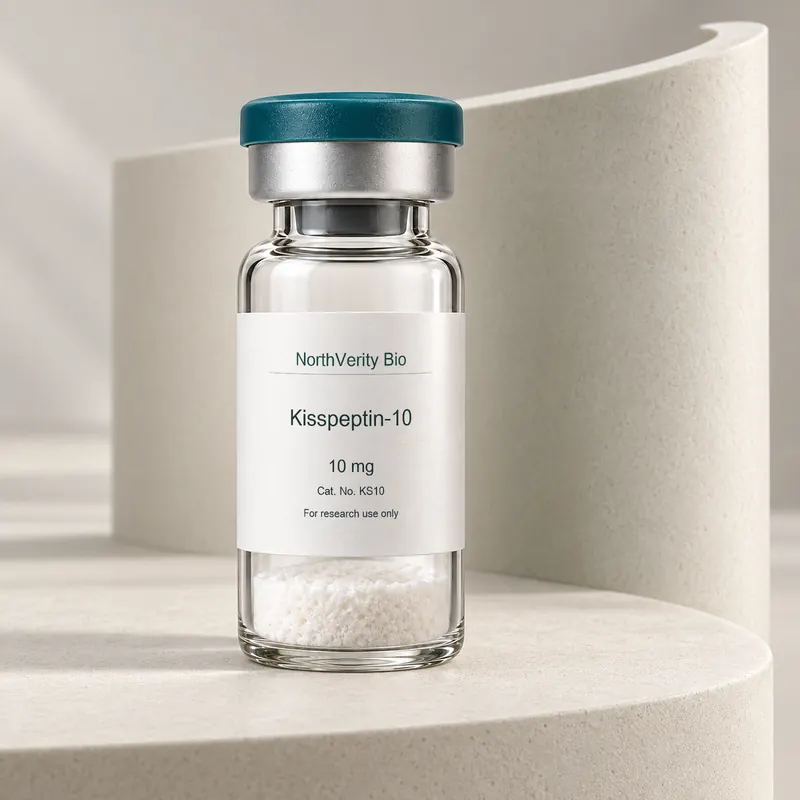 Kisspeptin-10 10 mg × 10 vials · KS10 · Catalog illustration—not an actual packaging photo.