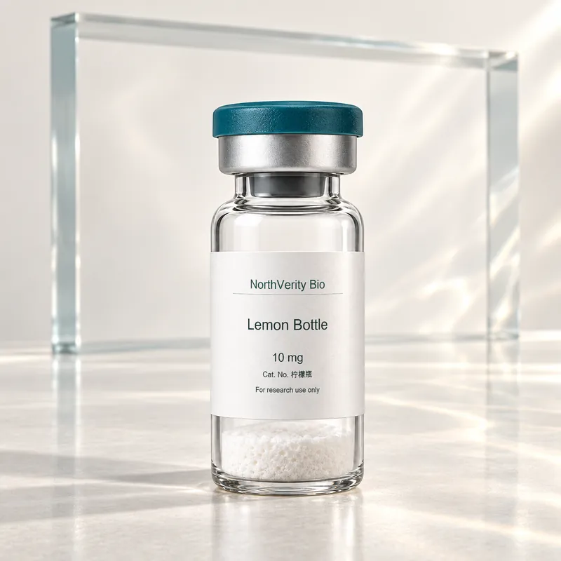 Lemon Bottle 10 mg × 10 vials · 柠檬瓶 · Catalog illustration—not an actual packaging photo.