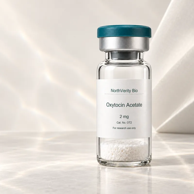 Oxytocin Acetate 2 mg × 10 vials · OT2 · Catalog illustration—not an actual packaging photo.