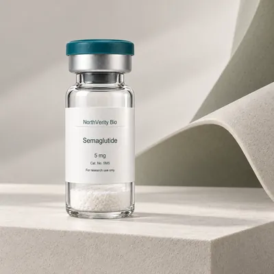 ⁨Semaglutide⁩ 5 mg × 10 قوارير · ⁨SM5⁩ · رسم توضيحي وليس صورة للتغليف الفعلي.