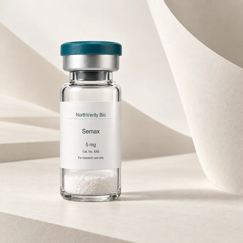 Semax 5 mg × 10 vials · XA5 · Catalog illustration—not an actual packaging photo.