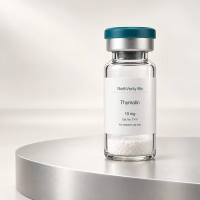 Thymalin 10 mg × 10 Fläschchen · TY10 · Katalogillustration, kein Foto der tatsächlichen Verpackung.