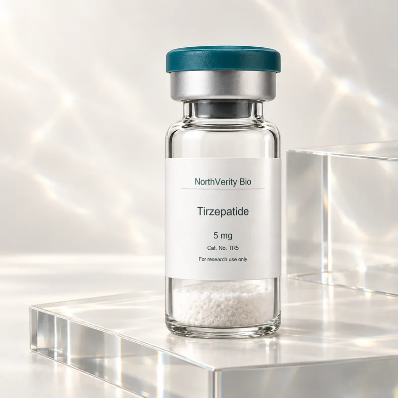 ⁨Tirzepatide⁩ 5 mg × 10 قوارير · ⁨TR5⁩ · رسم توضيحي وليس صورة للتغليف الفعلي.